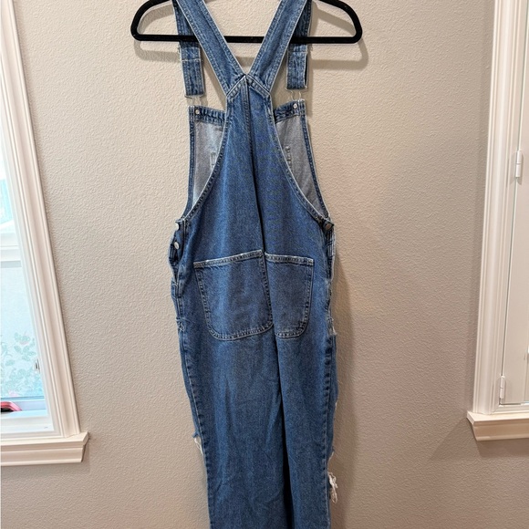 Arizona Jean Company Classic Cotton Blue Distressed Denim Overalls โ SZ M ๐โจ - Picture 3 of 3
